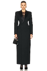 WARDROBE.NYC Sculpted Coat Dress in Black, view 1, click to view large image.