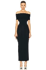 WARDROBE.NYC Off The Shoulder Dress in Black, view 1, click to view large image.