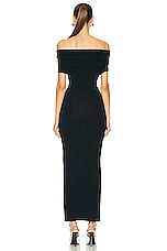 WARDROBE.NYC Off The Shoulder Dress in Black, view 3, click to view large image.