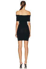 WARDROBE.NYC Off The Shoulder Mini Dress in Black, view 3, click to view large image.