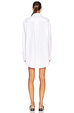 WARDROBE.NYC Shirt Mini Dress in White, view 4, click to view large image.