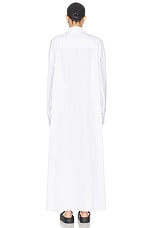 WARDROBE.NYC Oversized Shirt Dress in White, view 4, click to view large image.