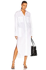 WARDROBE.NYC Shirt Dress in White, view 2, click to view large image.