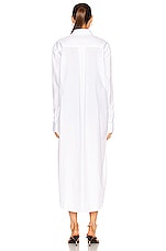 WARDROBE.NYC Shirt Dress in White, view 4, click to view large image.