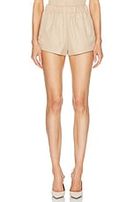 WARDROBE.NYC Drill Short in Khaki, view 1, click to view large image.
