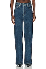 WARDROBE.NYC Denim Low Rise Jean in Indigo, view 1, click to view large image.