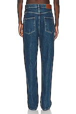 WARDROBE.NYC Denim Low Rise Jean in Indigo, view 3, click to view large image.