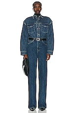 WARDROBE.NYC Denim Low Rise Jean in Indigo, view 4, click to view large image.