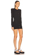 WARDROBE.NYC Knit Cardigan in Black, view 2, click to view large image.
