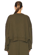 WARDROBE.NYC HB Track Top in Dark Military, view 3, click to view large image.