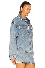 WARDROBE.NYC Denim Jacket in Blue, view 3, click to view large image.