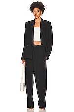 WARDROBE.NYC x Hailey Bieber HB Blazer in Black, view 5, click to view large image.