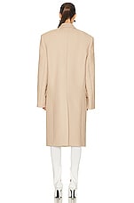 WARDROBE.NYC x Hailey Bieber HB Coat in Beige, view 4, click to view large image.