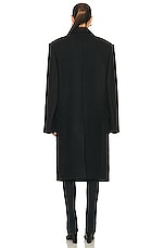 WARDROBE.NYC x Hailey Bieber Hb Coat in Black, view 4, click to view large image.