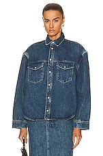 WARDROBE.NYC Denim Jacket in Indigo, view 1, click to view large image.