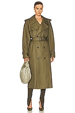 WARDROBE.NYC Trench Coat in Military, view 1, click to view large image.