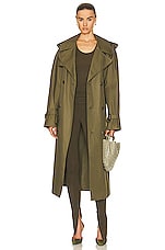 WARDROBE.NYC Trench Coat in Military, view 2, click to view large image.