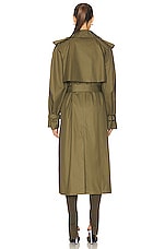 WARDROBE.NYC Trench Coat in Military, view 4, click to view large image.