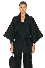 WARDROBE.NYC Kimono in Black, view 1, click to view large image.