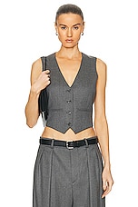 WARDROBE.NYC Waistcoat in Charcoal, view 1, click to view large image.