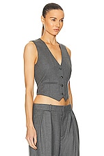 WARDROBE.NYC Waistcoat in Charcoal, view 2, click to view large image.