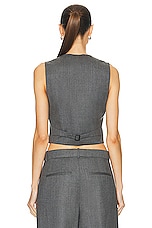 WARDROBE.NYC Waistcoat in Charcoal, view 3, click to view large image.