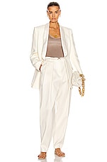 WARDROBE.NYC Tuxedo Blazer in Off White, view 4, click to view large image.
