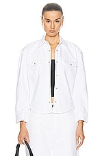 WARDROBE.NYC Denim Jacket in White, view 1, click to view large image.