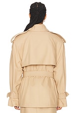 WARDROBE.NYC Cropped Trench in Khaki, view 3, click to view large image.