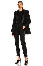 WARDROBE.NYC Tuxedo Blazer in Black, view 5, click to view large image.