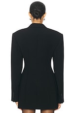 WARDROBE.NYC Longline Blazer in Black, view 3, click to view large image.