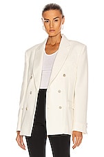 WARDROBE.NYC Double Breasted Blazer in Off White, view 1, click to view large image.