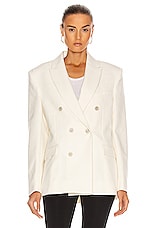 WARDROBE.NYC Double Breasted Blazer in Off White, view 2, click to view large image.