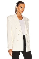 WARDROBE.NYC Double Breasted Blazer in Off White, view 3, click to view large image.