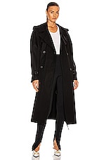 WARDROBE.NYC Trench Coat in Black, view 1, click to view large image.