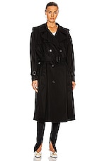WARDROBE.NYC Trench Coat in Black, view 2, click to view large image.