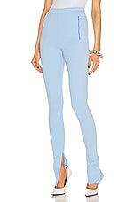 WARDROBE.NYC Side Zip Legging in Mid Blue, view 1, click to view large image.
