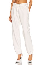 WARDROBE.NYC Track Pant in Off White, view 1, click to view large image.