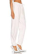 WARDROBE.NYC Track Pant in Off White, view 2, click to view large image.