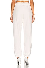 WARDROBE.NYC Track Pant in Off White, view 3, click to view large image.