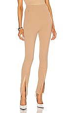 WARDROBE.NYC Front Zip Legging in Camel, view 1, click to view large image.