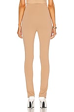 WARDROBE.NYC Front Zip Legging in Camel, view 4, click to view large image.