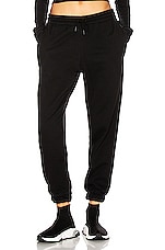 WARDROBE.NYC Track Pant in Black, view 1, click to view large image.