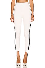 WARDROBE.NYC for FWRD Stirrup Legging in White & Black, view 1, click to view large image.