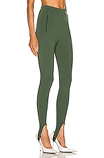 WARDROBE.NYC Stirrup Legging in Aviator Green, view 2, click to view large image.