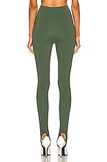 WARDROBE.NYC Stirrup Legging in Aviator Green, view 3, click to view large image.
