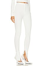 WARDROBE.NYC x Hailey Bieber HB Legging in Off White, view 2, click to view large image.