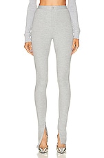 WARDROBE.NYC x Hailey Bieber HB Legging in Grey Marl, view 1, click to view large image.