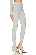 WARDROBE.NYC x Hailey Bieber HB Legging in Grey Marl, view 2, click to view large image.