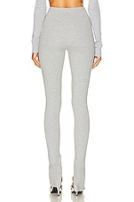 WARDROBE.NYC x Hailey Bieber HB Legging in Grey Marl, view 3, click to view large image.